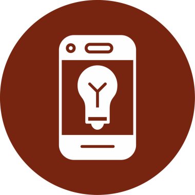 Fikir simgesiyle telefon ve ampul