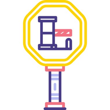 Araba motoru. Web simgesi basit illüstrasyon