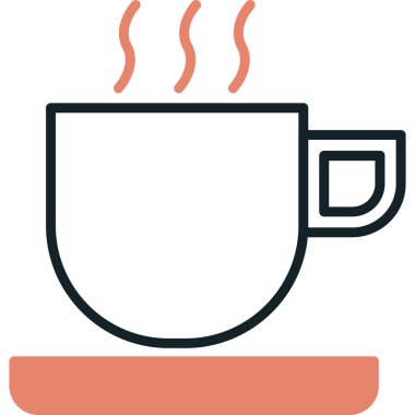 Bardak. Web simgesi basit illüstrasyon