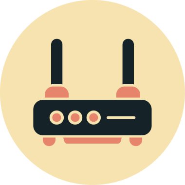 router simgesi vektör illüstrasyonu