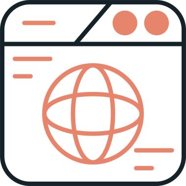 tarayıcı simgesi vektör illüstrasyonu