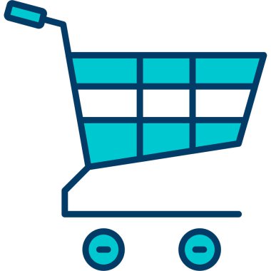 El arabası. Web simgesi basit illüstrasyon