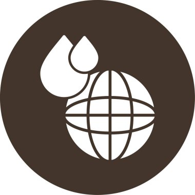 Küre. Web simgesi basit illüstrasyon