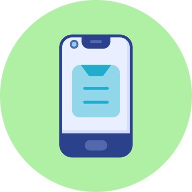 Zarf vektör illüstrasyon tasarımlı akıllı telefon