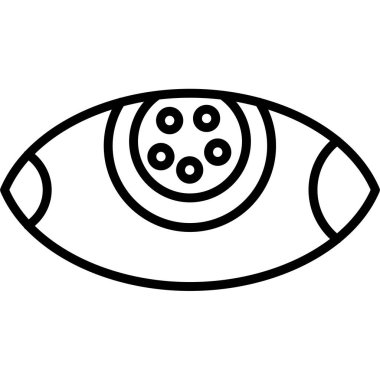 Göz simgesi. Web için görsel vektör simgelerinin özet çizimi