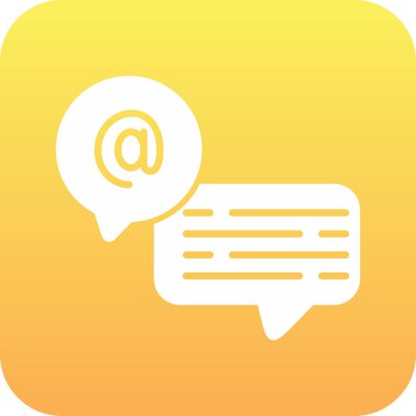 Sohbet simgesi soyut arkaplanda izole edildi