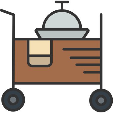 Yemek lokantası simgesi - taslak biçiminde