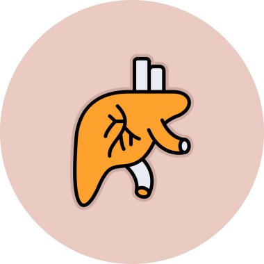 İnsan organ simgesinin vektör illüstrasyonu