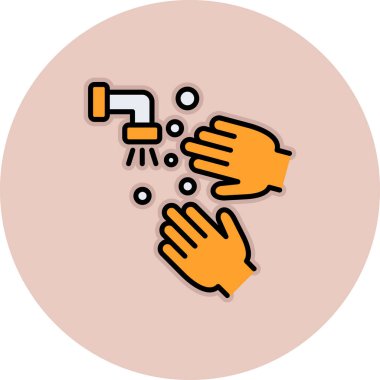 Yıkama. Web simgesi basit illüstrasyon