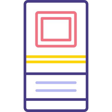 Web arayüzü tasarım simgesi, vektör illüstrasyonu