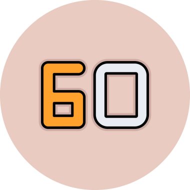 5 sayı simgesi vektör illüstrasyonu