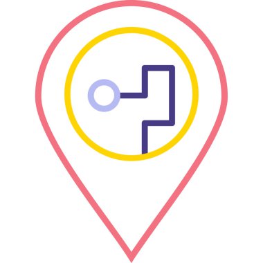 konum simgesi vektör illüstrasyonu