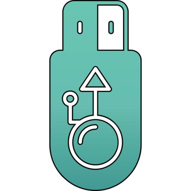 usb simgesi, basit vektör