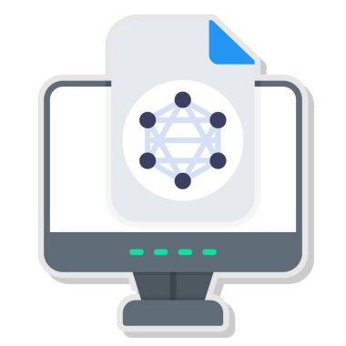 Ağ simgesi, basit vektör illüstrasyonu