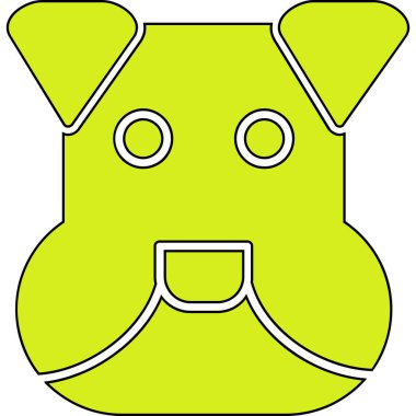 köpek simgesi, vektör illüstrasyonu beyaz arkaplanda izole edildi