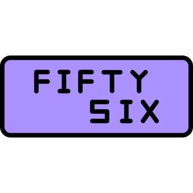 5650 metin, vektör illüstrasyonu.