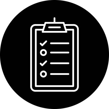 Kontrol Listesi web simgesi, vektör illüstrasyonu