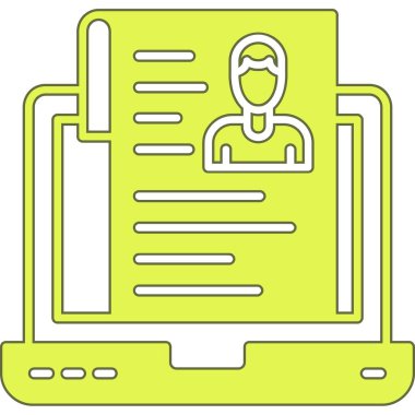 Bir belge simgesinin vektör illüstrasyonu