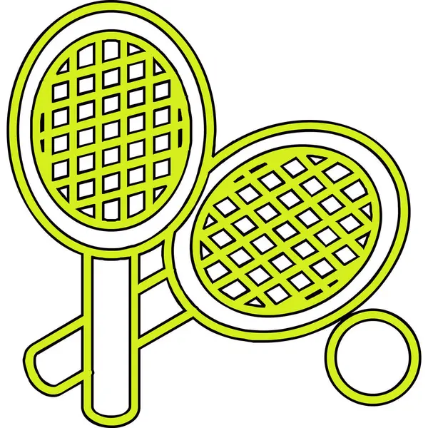 Tenis raketi simgesi, vektör illüstrasyonu