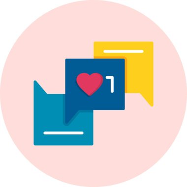 aşk harfi vektör çizimi