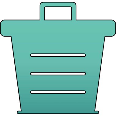 Alışveriş çantası simgesi. Alışveriş çantası vektör simgesi web için anahat çizimi