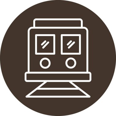 Vektör tren simgesi illüstrasyonu