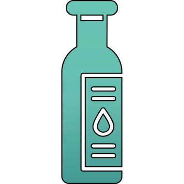 Sıvı simge rengi dış hat vektörü olan şişe