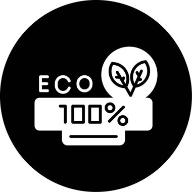 Çevre dostu siyah ikon konsepti. Çevre dostu düz vektör çizimi, işaret, sembol.