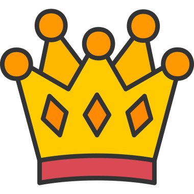 Taç simgesi, vektör illüstrasyonu