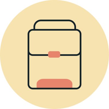 Çanta. Web simgesi basit illüstrasyon