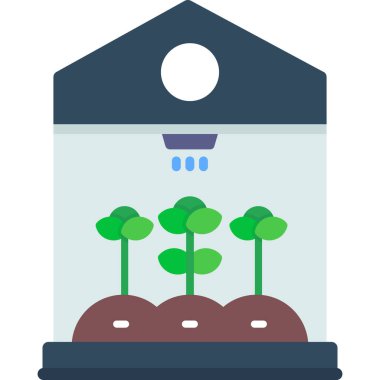 Bahçe bahçesi simgesi düz stil