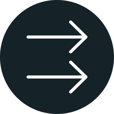 Katı biçimde ok sağ ok simgesi