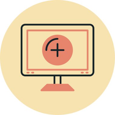 bilgisayar ekran vektör çizimi