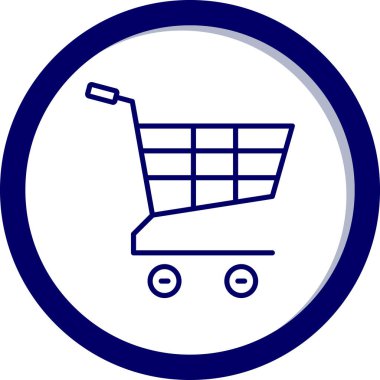 Alışveriş arabası ikon vektör illüstrasyonu