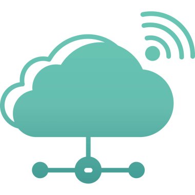 wifi bulut vektör illüstrasyonu