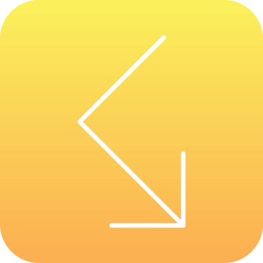 Sarı bir simgenin vektör illüstrasyonu