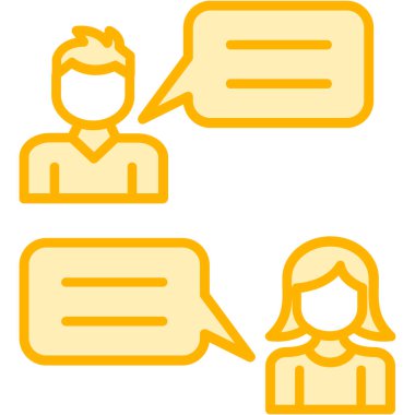 Konuşma baloncukları. Basit bir çizim. Sohbet konuşma simgeleri vektör sembolü, beyaz arkaplan üzerinde izole.