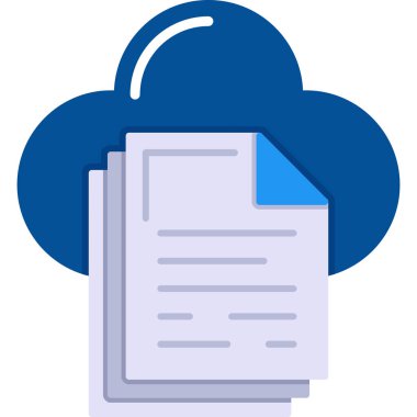 bulut dosya belgesi simgesi doldurulmuş ana hatlar biçiminde