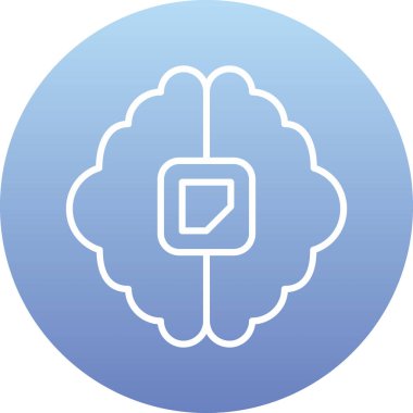 beyin ikonu vektör illüstrasyonu