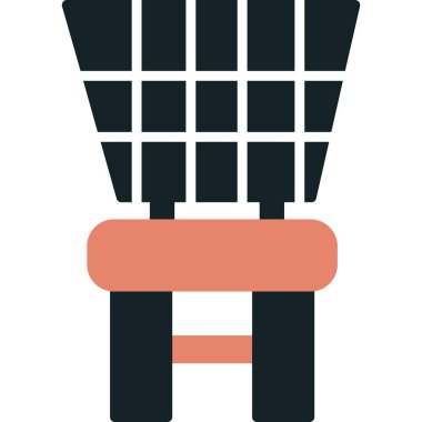 Sandalye Düz Vektör Simgesi