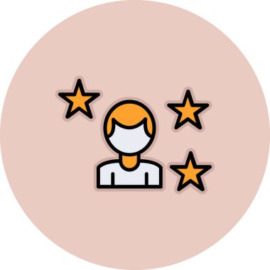 Bir yıldız simgesinin vektör illüstrasyonu