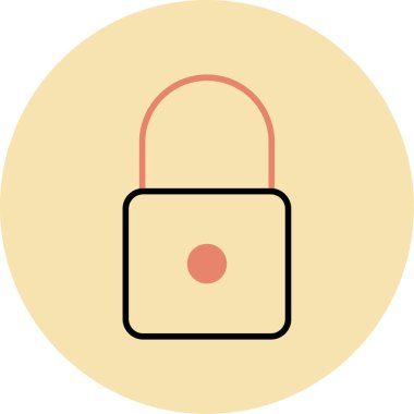 Kilit. Web simgesi basit tasarım