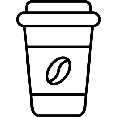 Kahve fincanı ikonu. Beyaz arkaplanda izole edilmiş web tasarımı için ana hatlı kahve kupası vektör simgesi