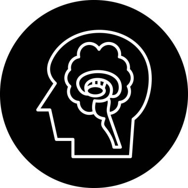 Moda Biçimli Beyin Simgesi İzole Arkaplan