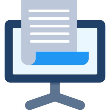 Bilgisayar ekranı. Basit resimleme