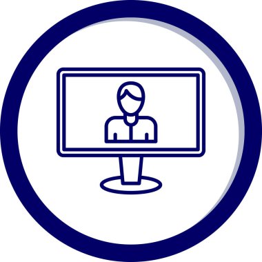 bir monitör simge vektörü olan dizüstü bilgisayar