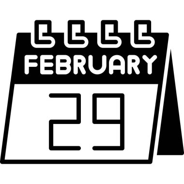 28 Şubat 'ta. Şubat ayının Şubat ayının takvimi ve basit tarihli beyaz simge takviminde. Kış kış ayı