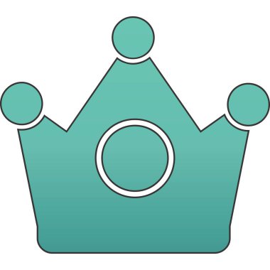 Taç ikonu. Web için taç vektör simgelerinin özet çizimi