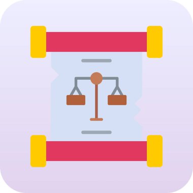 Law düz vektör simgesi