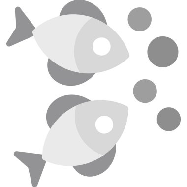 Balık. Web simgesi basit illüstrasyon